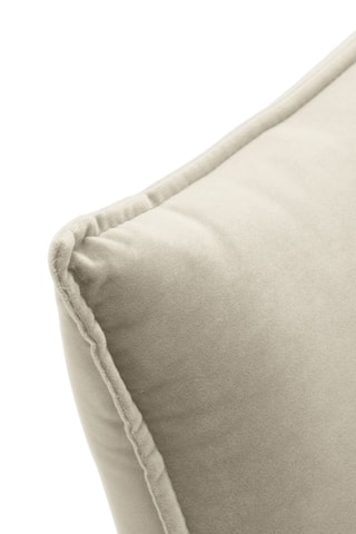 Canapé d'angle gauche - Beige - 5 places - En tissu velours