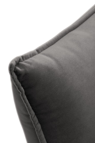 Canapé d'angle gauche - Gris - 5 places - En tissu velours