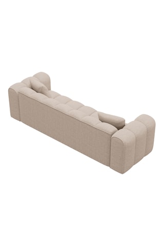 Canapé convertible - Beige - 3 places - En tissu chenille