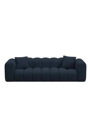 Canapé convertible - Bleu marine - 3 places - En tissu chenille