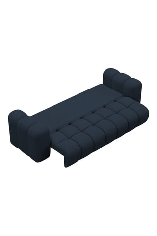 Canapé convertible - Bleu marine - 3 places - En tissu chenille