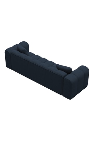Canapé convertible - Bleu marine - 3 places - En tissu chenille