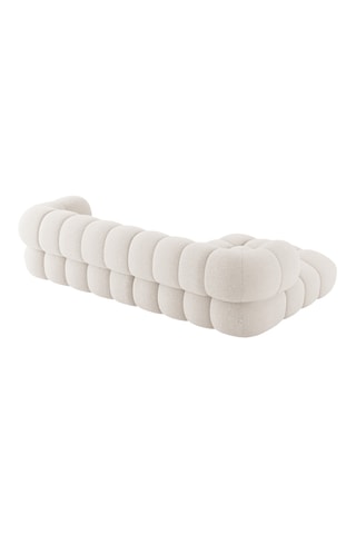 Canapé d'angle gauche - Beige - 3 places - En tissu chenille