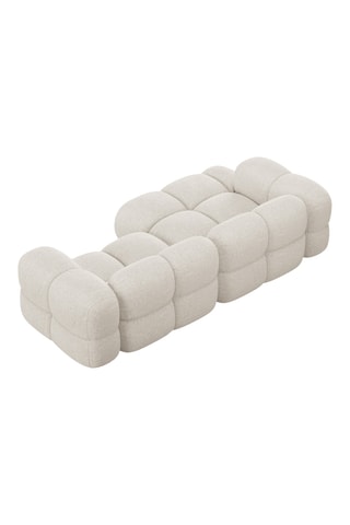 Canapé d'angle gauche - Beige - 3 places - En tissu structuré lisse au