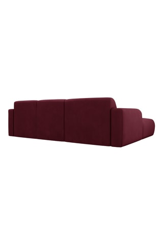 Canapé d'angle gauche - Bordeaux - 4 places - En tissu chenille