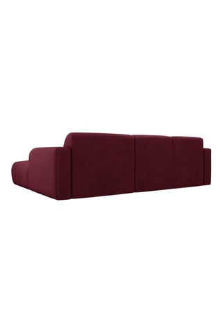 Canapé d'angle droit - Bordeaux - 4 places - En tissu chenille