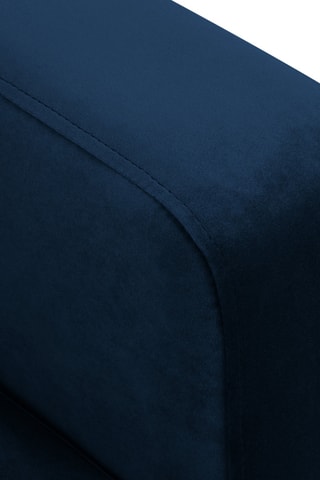 Canapé d'angle panoramique droit - Bleu marine - 6 places - En tissu velours