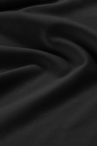 Canapé d'angle panoramique droit - Noir - 7 places - En tissu velours