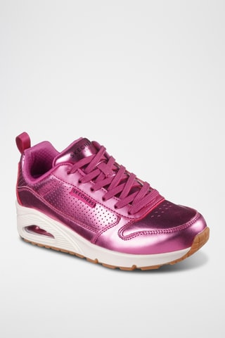 Baskets en cuir Uno Metallixs - Fuchsia