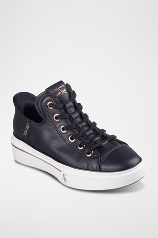Baskets plateformes en cuir - Noir