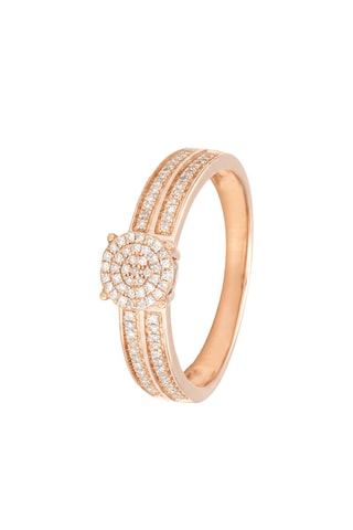 Bague - Or rose et diamants