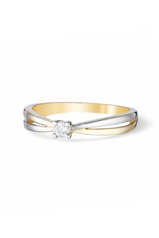 Bague Ma bien Aimée - Or jaune, or blanc et diamant
