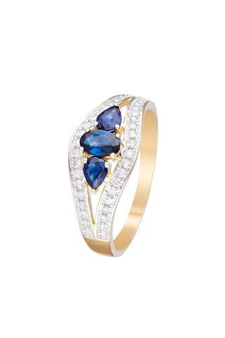Bague Westeros - Or jaune, diamants et saphirs