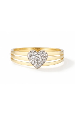Bague Gravé dans mon Cœur - Or jaune et diamants