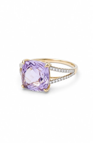 Bague Pink Fiction - Or jaune, diamants et améthyste