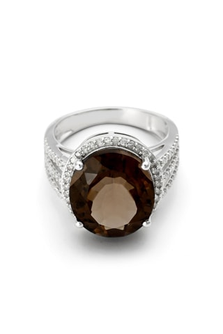 Bague Chanson d'Amour - Or blanc, diamants et quartz