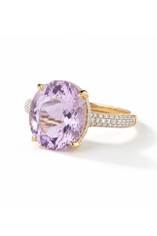 Bague Maitland - Or jaune, diamants et améthyste