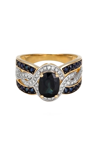 Bague Dakan - Or jaune, saphirs et diamants