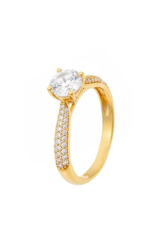 Bague Tawo - Or jaune, diamants et topaze