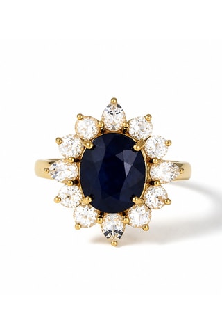 Bague Asty - Or jaune, topazes et saphir