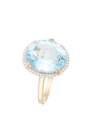Bague Topazissime - Or jaune, diamants et topaze