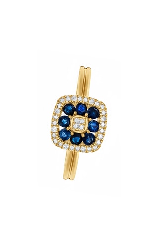Bague Volga - Or jaune, diamants et saphirs