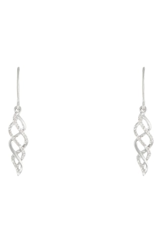 Boucles d'oreilles June - Or blanc et diamants
