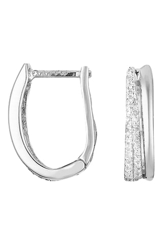 Créoles Maya - Or blanc et diamants