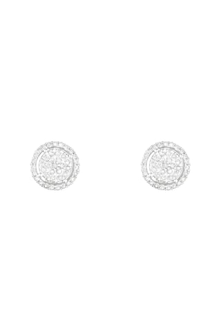 Puces Majestic - Or blanc et diamants