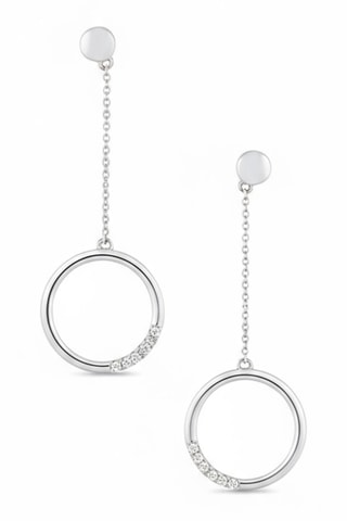Boucles d'oreilles Alexa - Or blanc et diamants