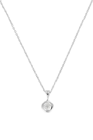Pendentif Bombe - Or blanc et diamants