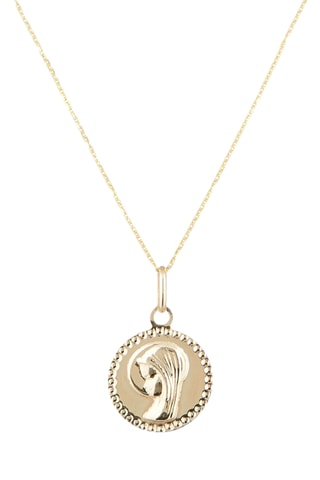 Pendentif Médaille de Marie - Or jaune