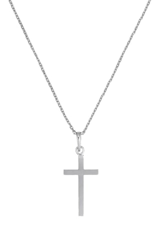 Pendentif Croix Croyance - Or blanc