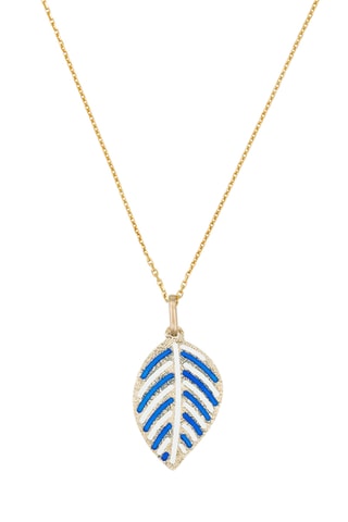 Pendentif Feuilles Pendantes - Or jaune
