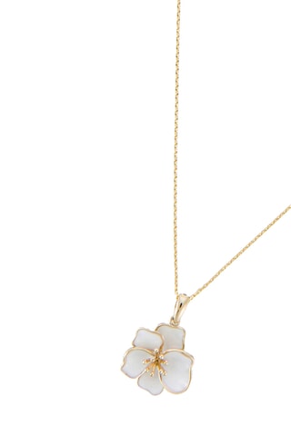 Pendentif Orchidée - Or jaune