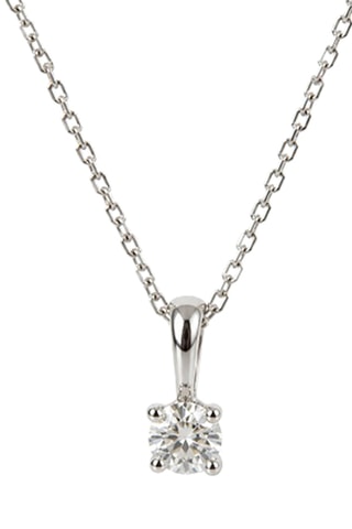 Pendentif Laila - Or blanc et diamant