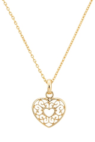Pendentif Cœurs Arabesque - Or jaune