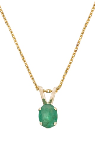 Pendentif Puce - Or jaune et émeraude