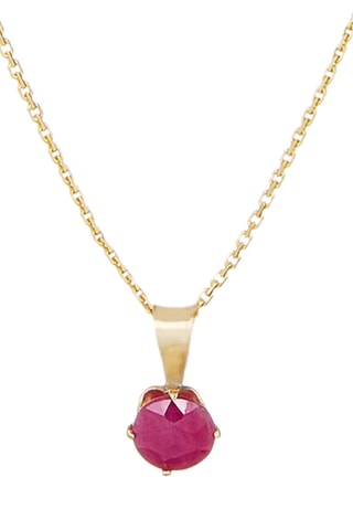 Pendentif Puce - Or jaune et rubis