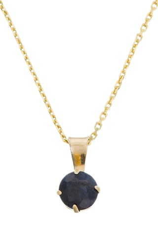 Pendentif Puce - Or jaune et saphir