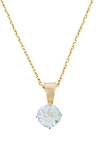 Pendentif Puce - Or jaune et topaze