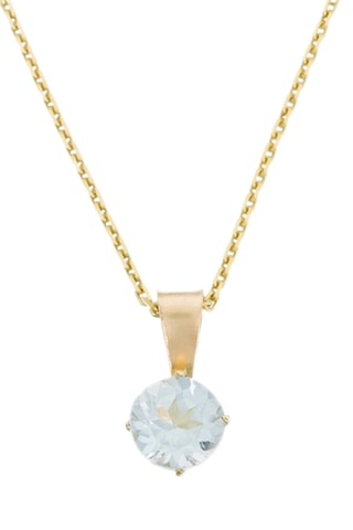 Pendentif Puce - Or jaune et topaze