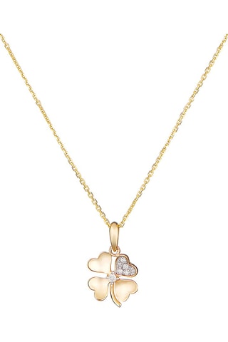 Pendentif Dites-le Avec une Fleur - Or jaune et diamants