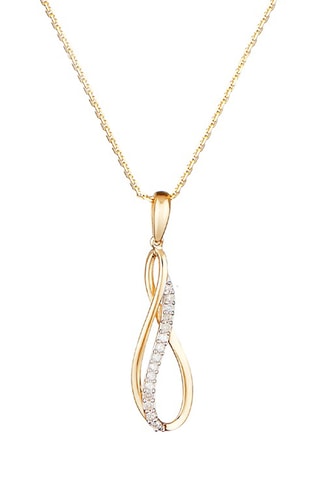 Pendentif Infinito - Or jaune et diamants