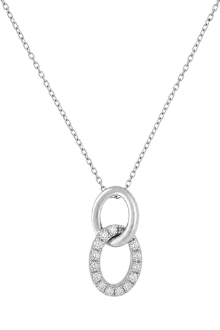 Pendentif Forever Linked - Or blanc et diamants