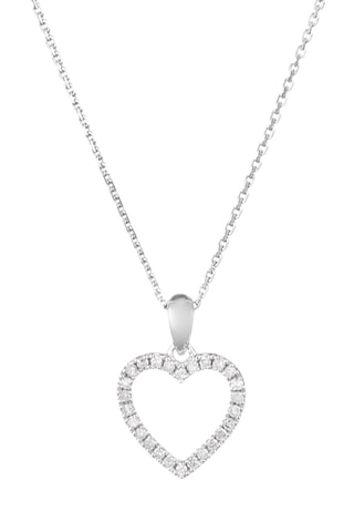 Pendentif Elue de Ton Cœur - Or blanc et diamants