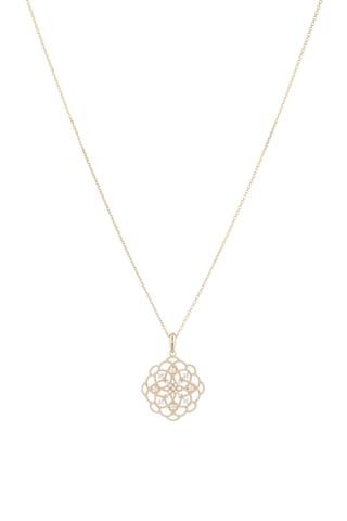 Pendentif Dentelle - Or jaune et diamants