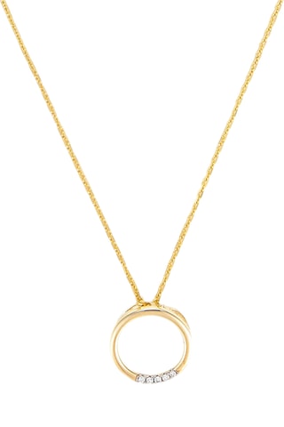 Pendentif Cercle - Or jaune et diamants