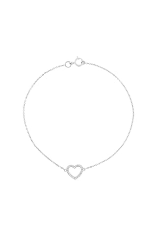 Bracelet Tu Portes Mon Coeur - Or blanc et diamants