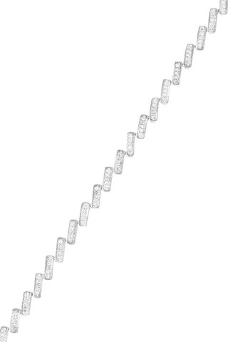 Bracelet Toucher Droit au Coeur - Or blanc et diamants